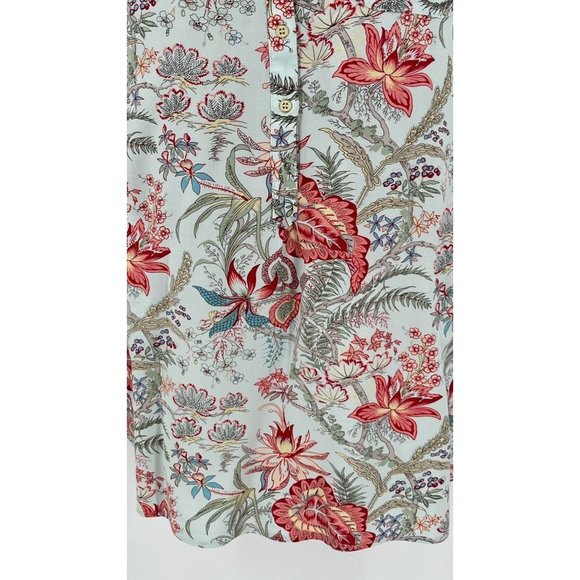 Soft Surroundings Women’s Tunic Top V-Neck Multicolor Floral Size S Long Sleeve - Picture 5 of 14